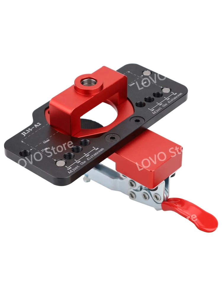 Woodworking 35mm Hinge Opener Double Clamp Cabinet Door Aircraft   Positioner Drilling Assistant Adjustable