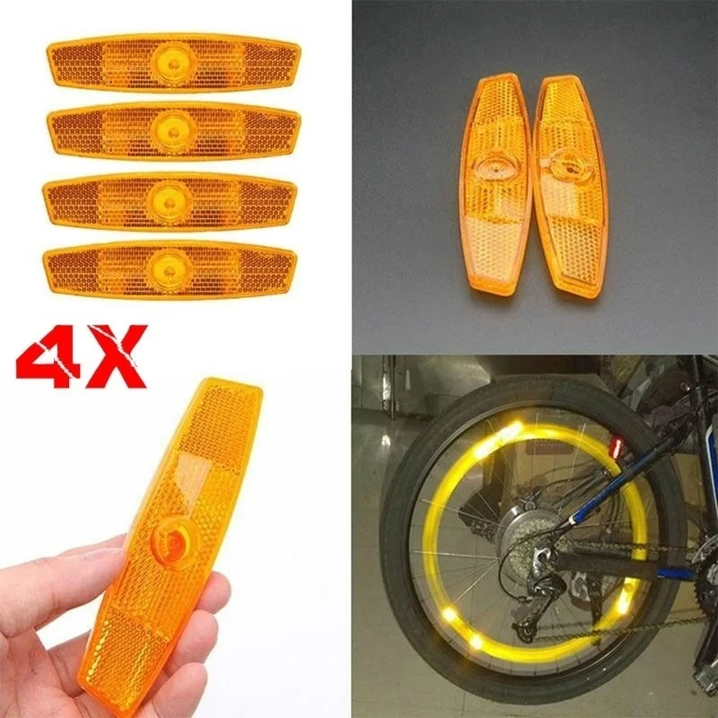 

4PCS Bicycle Rays Bicycle Bicycle Ride Spoke Reflective Warning Safety Reflector Mount Vintage Clip Suitable Bike Accessory Tool