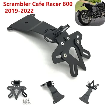 For Ducati Scrambler Cafe Racer 800 2019-2022 Rear Fender Registration Bracket License Plate Holder Frame Tail Tidy with LED