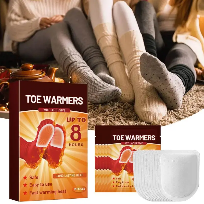 Adhesive Foot Warmer Fast-Heating Foot Warmer Non-Woven Foot Care 10pcs/20pcs Feet Patch For Cold Days Winter Camping Jogging