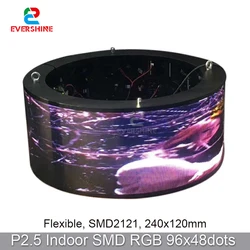 Señal programable Ali express Módulo de tienda en línea P2.5, Panel RGB Flexible para interiores, pantalla Led, vídeo, pared, publicidad