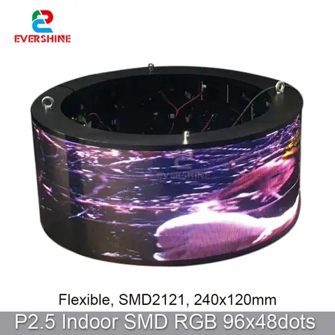 Programmable Sign Ali express Online Shop Module P2.5 Flexible Indoor RGB Panel Led Display Screen Video Wall Advertising