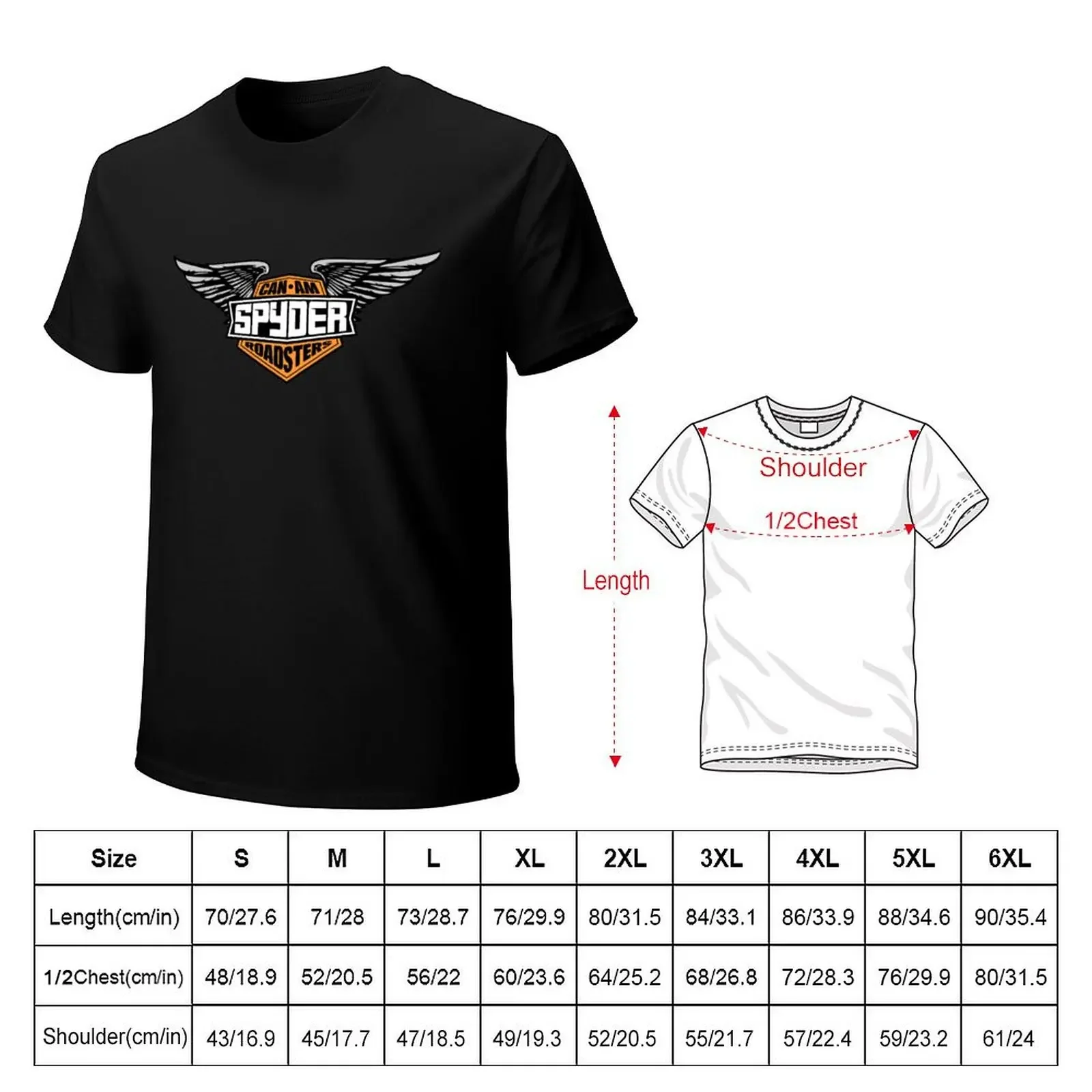 Can-Am Spyder Roadsters Wings Badge T-Shirt cute tops vintage anime shirt Blouse t shirts for men cotton