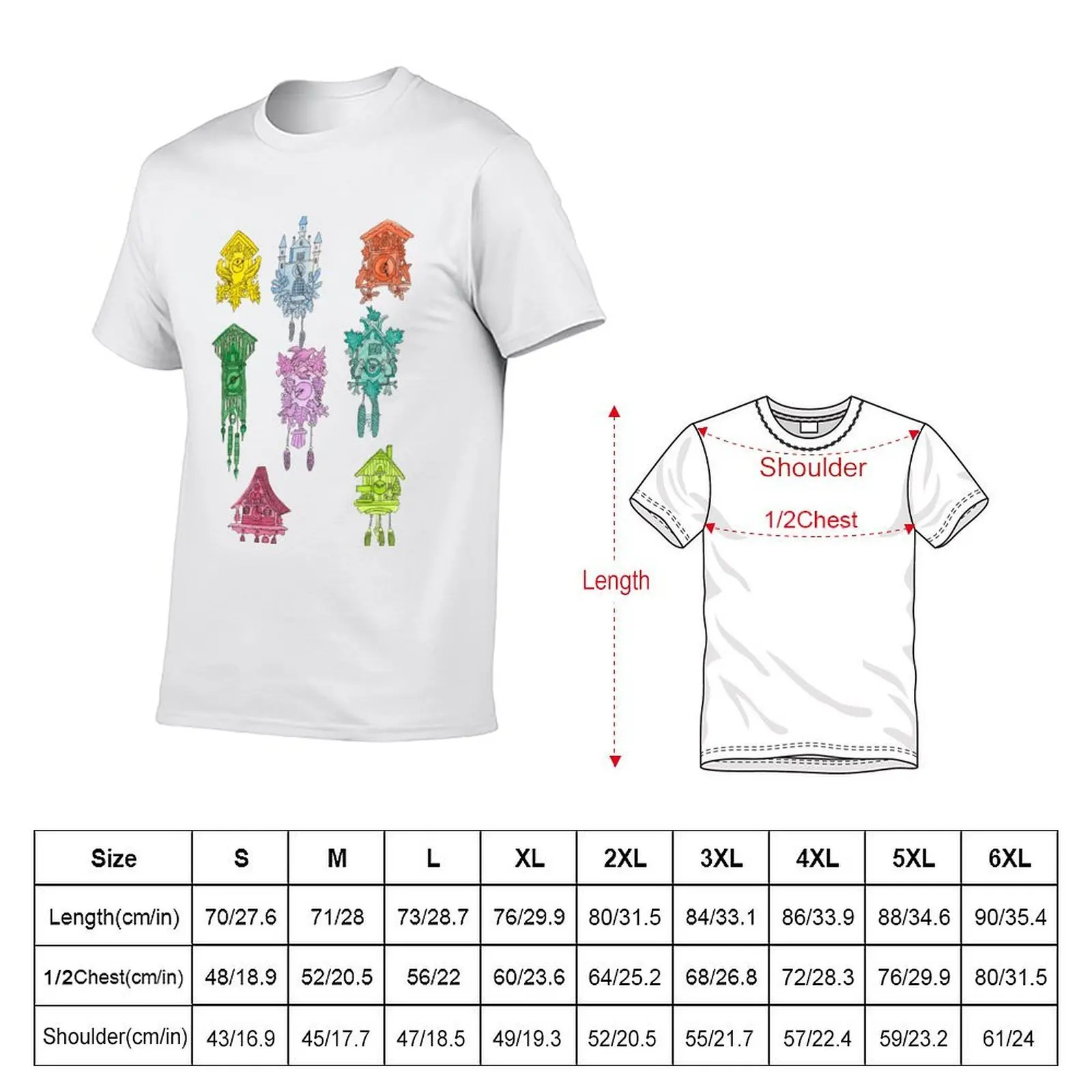 Cuckoo Clocks T-Shirt vintage blue archive clothing for men
