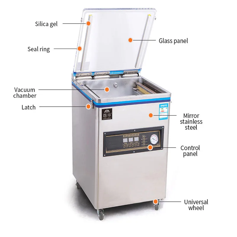 380# Vacuum Food Sealer Electric Commercial  Wet And Dry Professional Home Multiple  Bags Packaging Machine