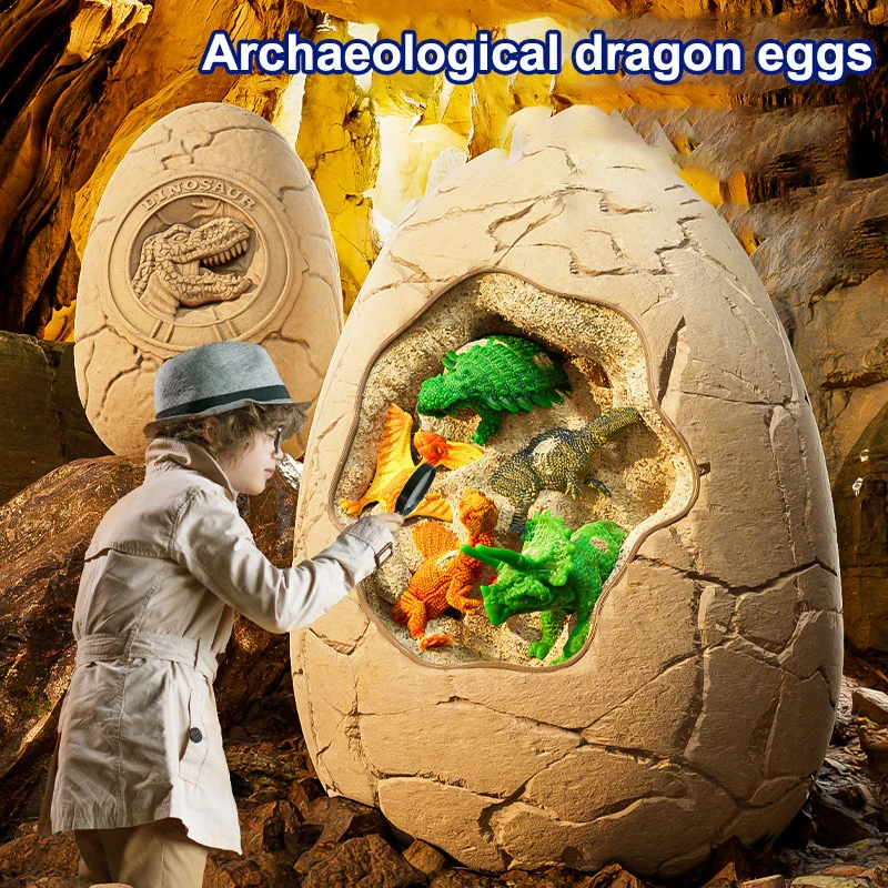 

New Children's Educational Archaeological Excavation Dinosaur Egg Toys DIY Luminous Dinosaur Fossils Treasure Hunting Toys