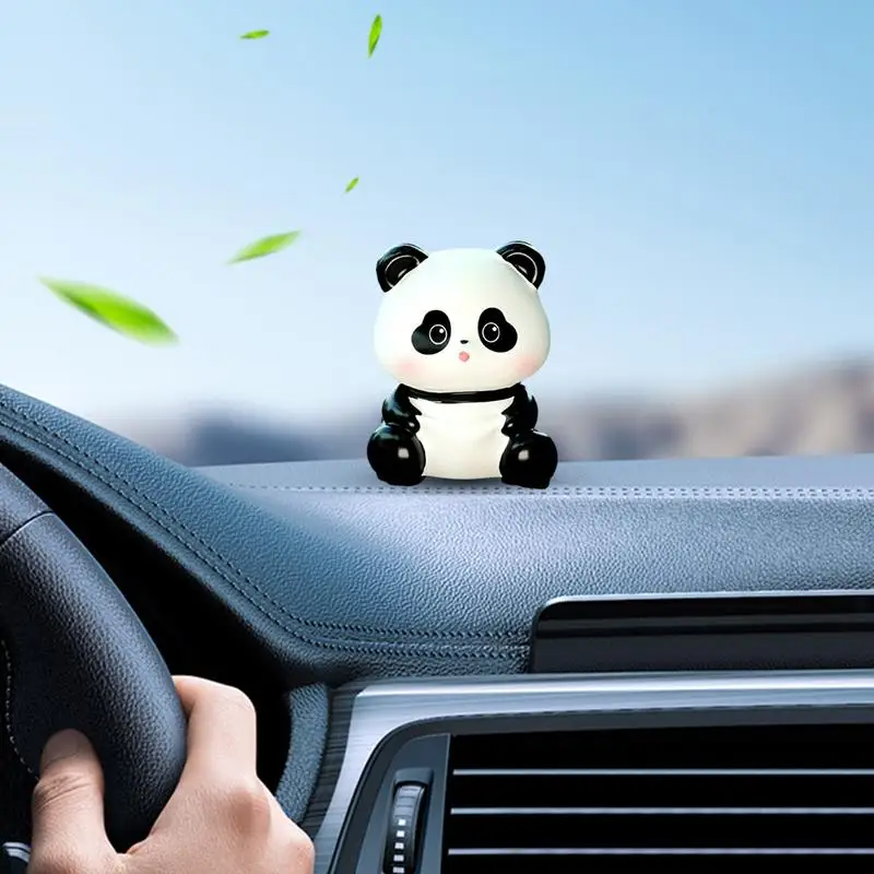 Panda Car Dashboard Decorations Car Dashboard Decoration Mini Panda Cute Panda Figurines Cartoon Resin Panda Figure For Fairy