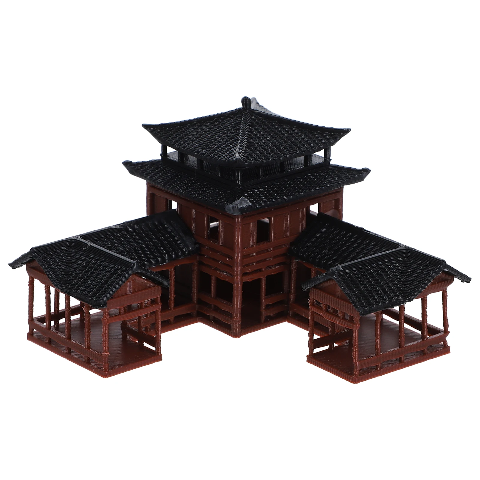 

Китайская модель бонсай башни, пластиковая архитектурная фигурка, миниатюрные садовые фигурки Inn, традиционное здание