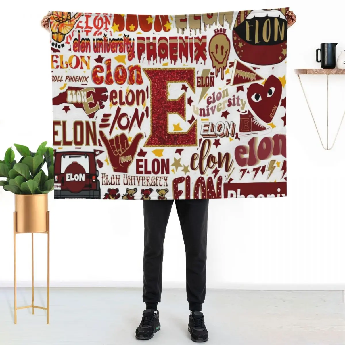 E L O N Throw Blanket Cozy Napping Blanket Gift for Mom Dad