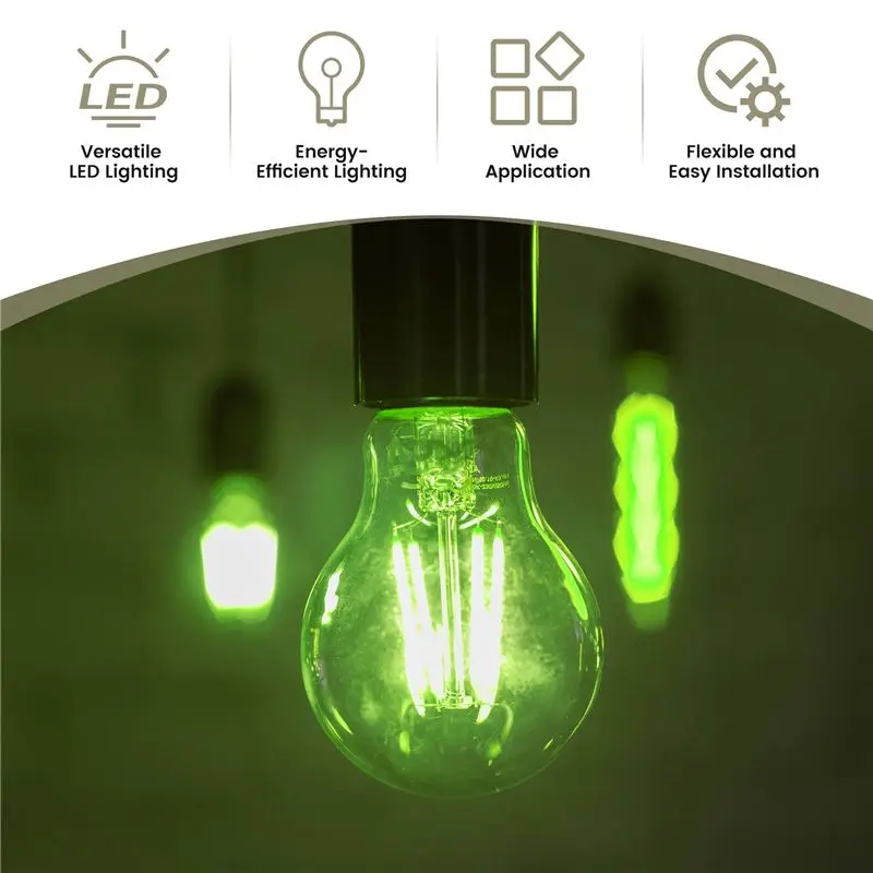 DT17 30PCS 3V Ultra Slim LED Flexible Filament 60mm Retro Bulb Parts LED Diode Lighting Filament Green Light for DIY Decoration