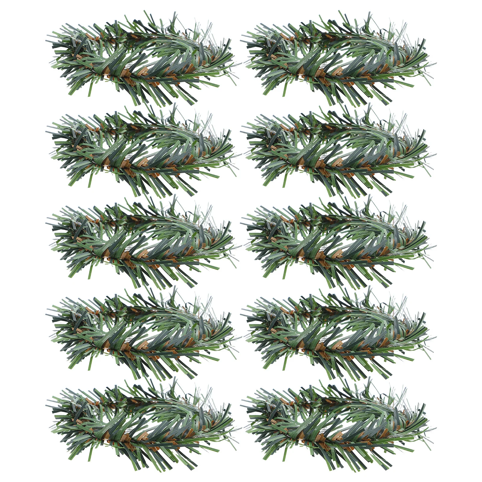 

24Pcs Mini Pine Needles Wreath Napkin Rings Home Restaurant Decor Artificial Greenery Holders Green Napkin Holder