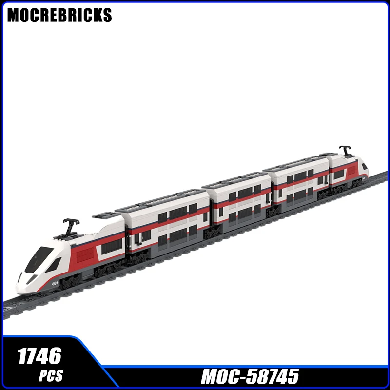 MOC Stedelijk Transport Serie 60051 Hoge Snelheid Trein Mini Bouwstenen Model Bricks DIY Display Creatieve Kinderen Speelgoed Gift