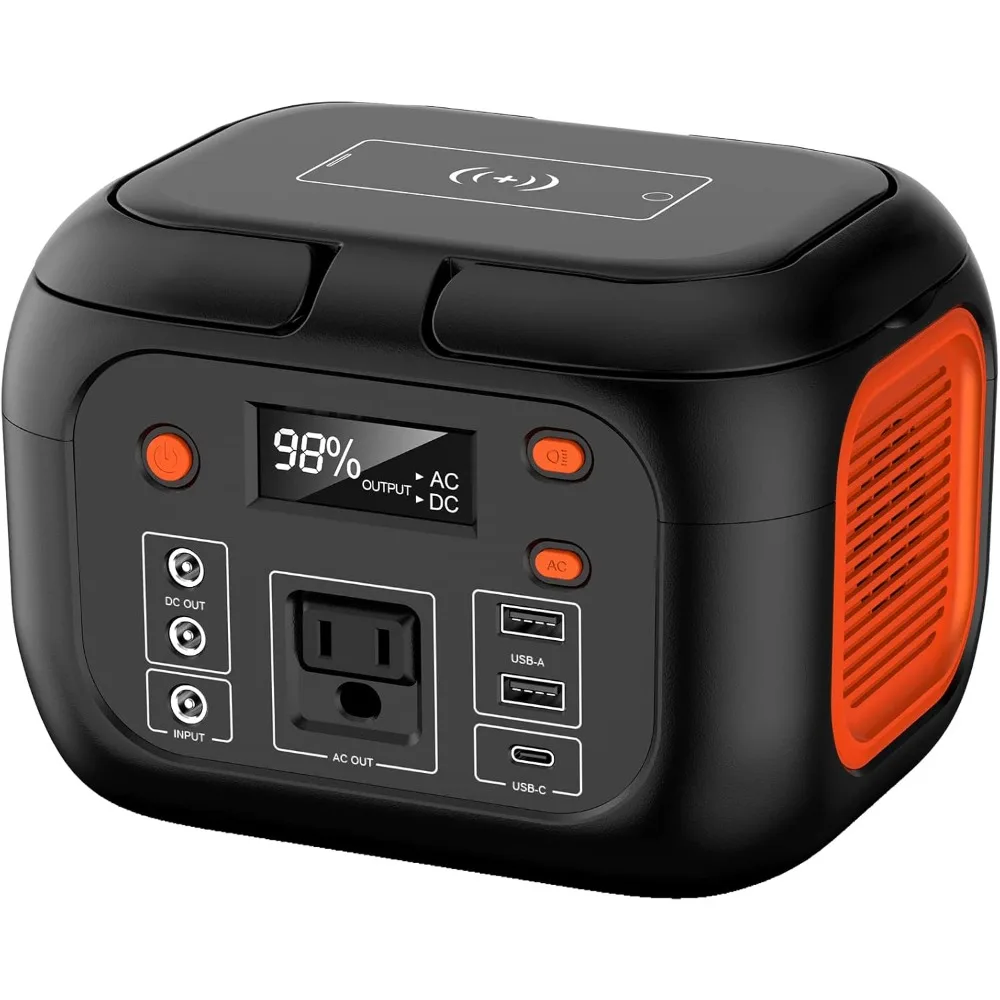 

97Wh Portable Power Station: 150W Fast Charging Solar Generator with Wireless Charging Capability