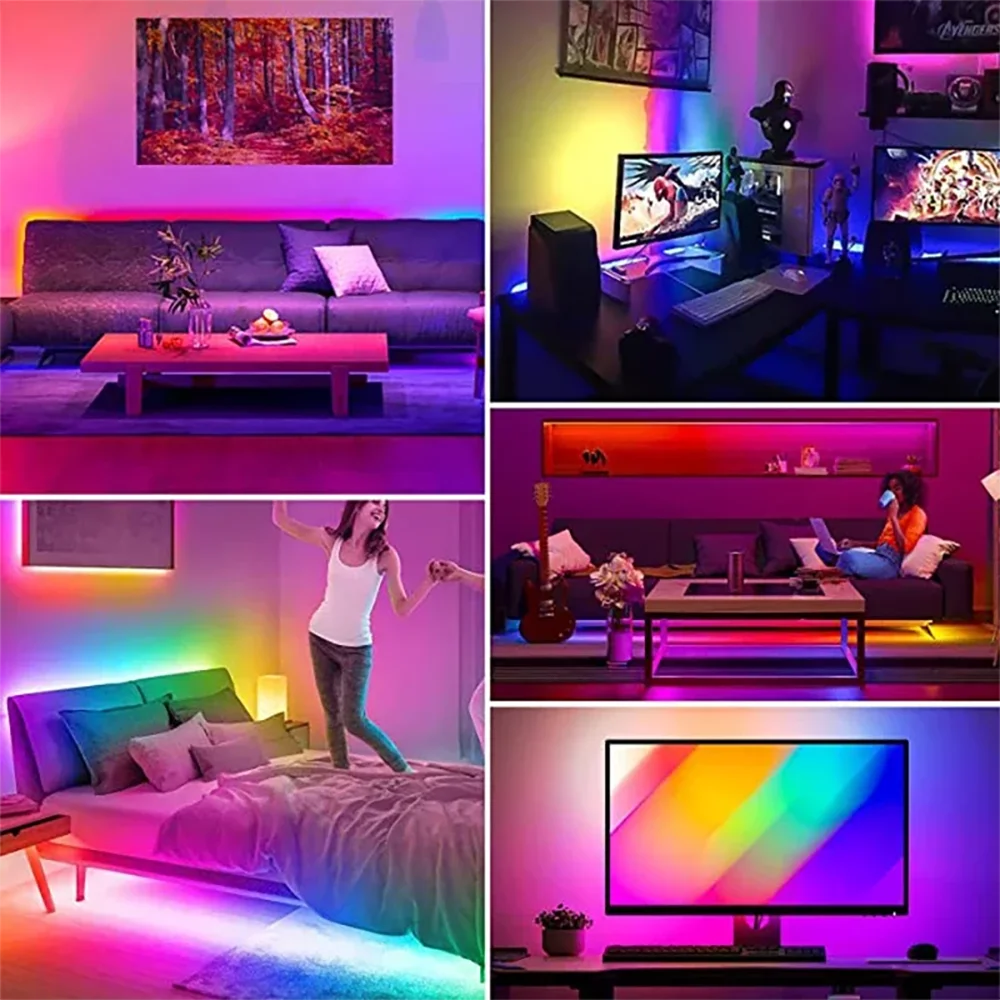 RGB LED Licht Streifen USB App Infrarot Fernbedienung Lampe Band Band DIY Szene Beleuchtung für Spielzimmer TV Hintergrund beleuchtung Dekoration