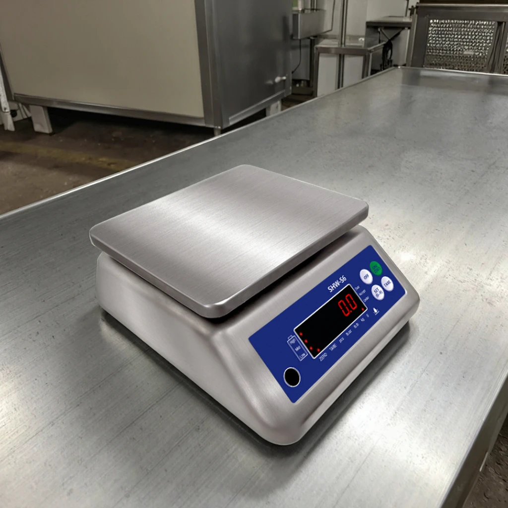 SHW-S6 All Stainless Steel IP68  for Wet Dusty & Water-Heavy Environments Single-sided Display Waterproof Table Scale