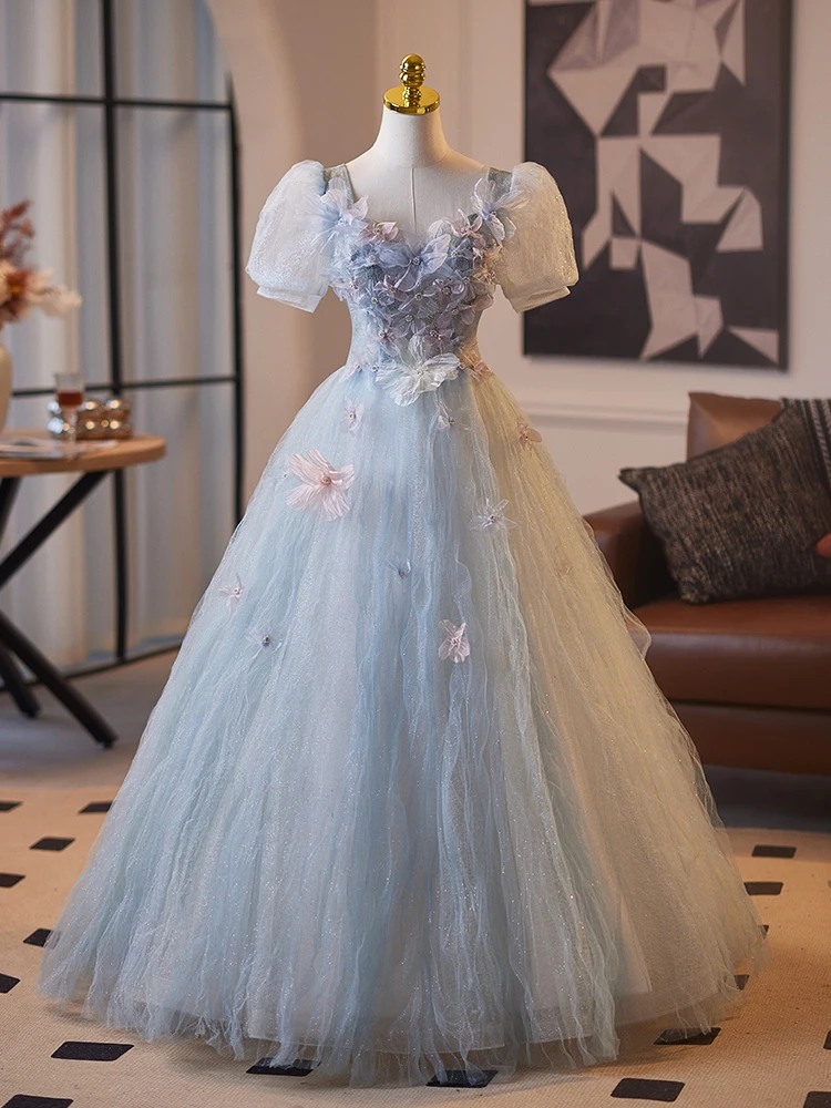 

Ele Blue Fairy T Princ Sle Evening Gown for Women Birthday Par Adult Ceremony Travel Photoaphy Lightweight Lu...