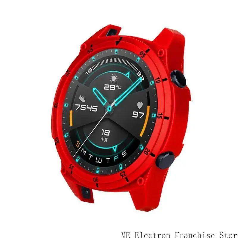 T5EA Stoßfänger Schutzkoffer -Bildschirmschutz für Uhr GT2 46 mm staubdes TPU -Shell