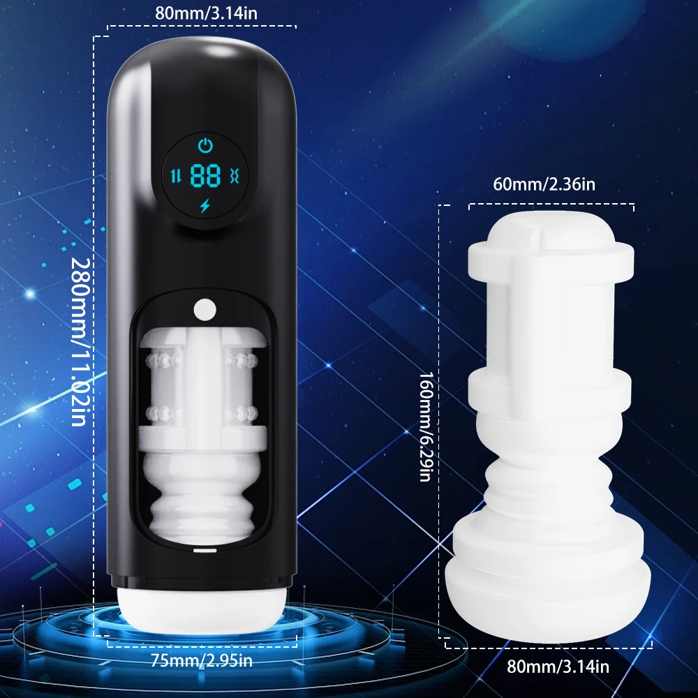 Automatic Penis Blowjob Machine Lifelike Textured Artificial Vagina Powerful 8 Vibration SuckingModes Masturbation Male Sex Toys view 6