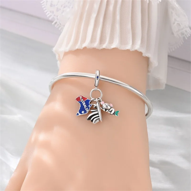 925 Sterling Silver Sydney Landmark Architecture Charms Pendant Fit Original Bracelet Necklace DIY Australia Travel Women Jewelr