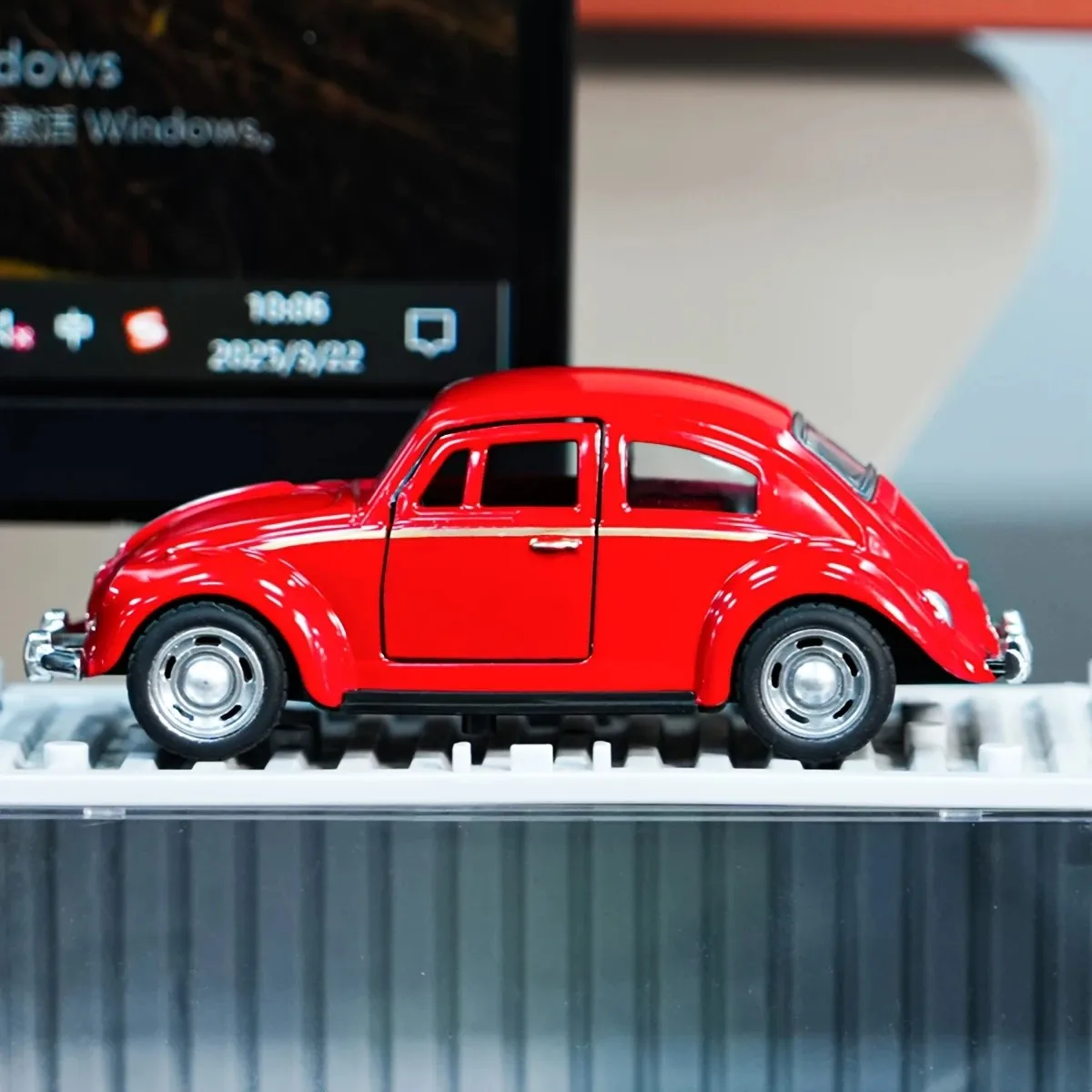 نموذج سيارة مصغر أنيق مع أبواب مفتوحة وسحب للخلف، بلاستيك/معدن متين، لا يتطلب بطاريات - هدية مثالية f #6