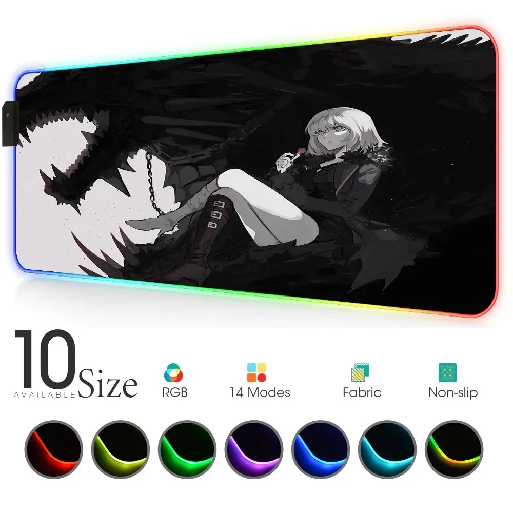 Joan Alter Led Коврик для мыши Rgb Gloway Черный игровой коврик с подсветкой Deco Gaming Lights Игровой коврик для клавиатур Настольные аксессуары
