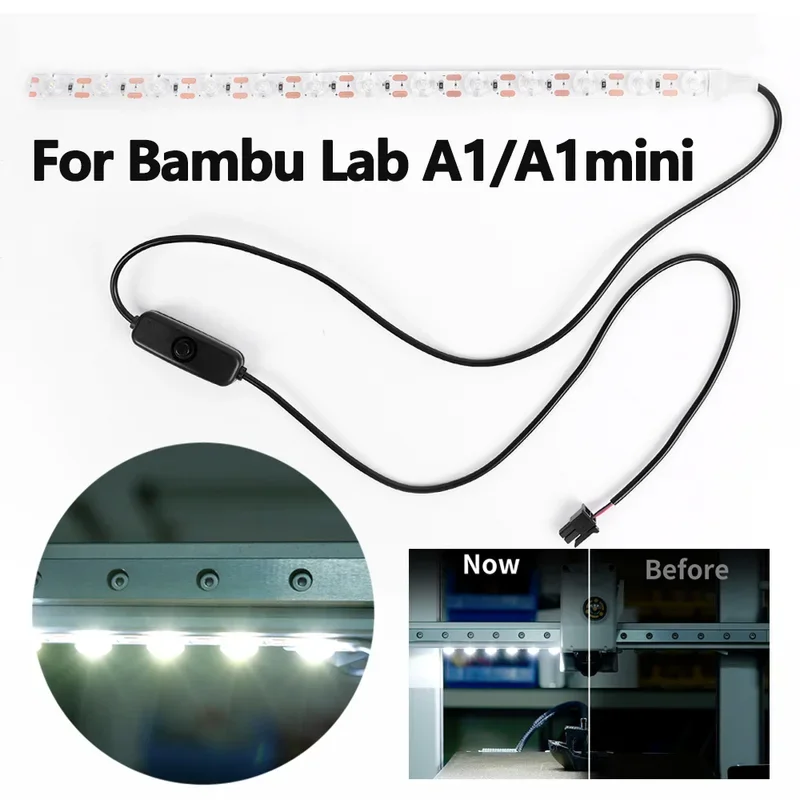 竹実験室用LEDストリップライト,超高輝度LEDストリップライト,3Dプリンターアクセサリー,a1,a1mini, ra95, 24v