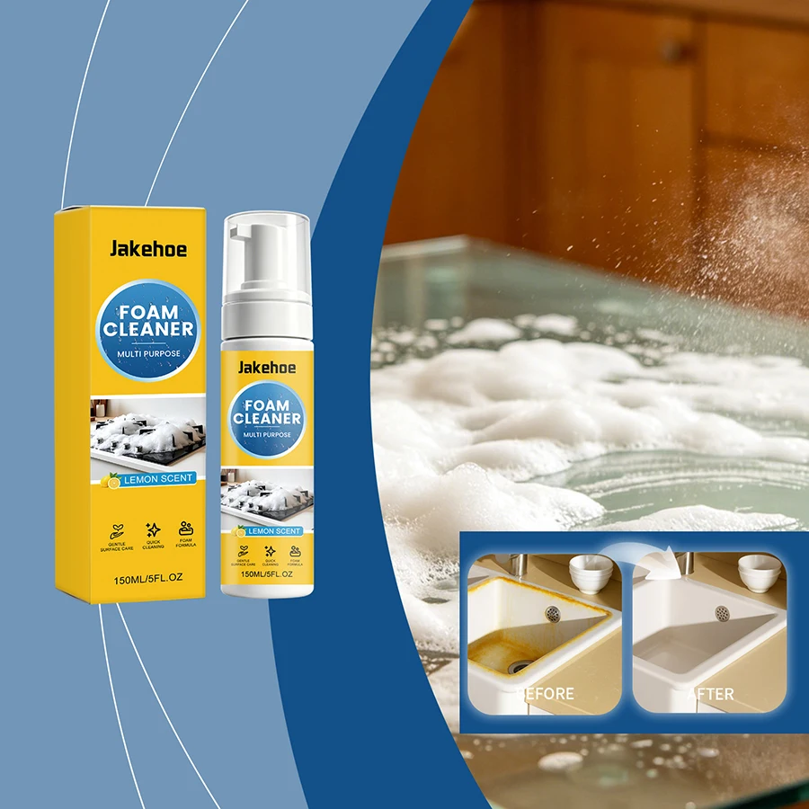Multi-Purpose Foam Cleaner Spray Kitchen Degreaser Bathroom Stain Remover No-Rinse 150ml