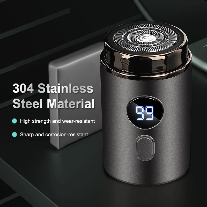 ماكينة حلاقة كهربائية صغيرة مقاومة للماء IPX-7، مطورة 2025، ماكينة حلاقة محمولة للسفر للرجال، شحن USB #3