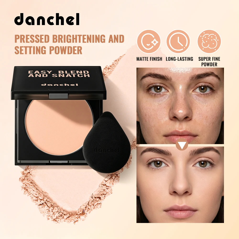 Pressed Brightening Setting Powder Smooth Matte Finish 12h Oil Control Ultra Fine Powder Baking Setting Powder For All Skin Type