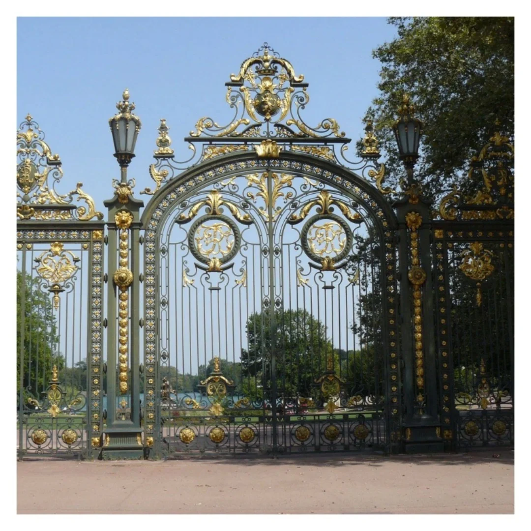 Home Garden Custom Powder Coated Modern Wrought Iron Gates Security Exterior Gates