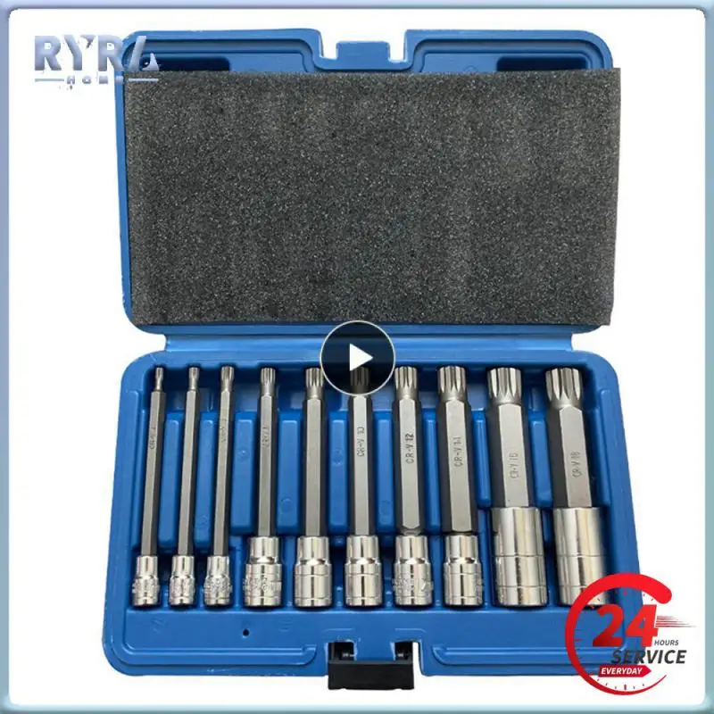 

Triple Square Spline Bit Socket Set 1/4" 3/8" 1/2 Tamper Proof Long Reach Machine Repair Auto Repair Professional Tool