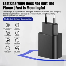 45W PD Super Fast Charge USB C Wall Adapter for Samsung S22 S23 Ultra Note 10+ 5G - Type C Fast Charging Compatible with EU
