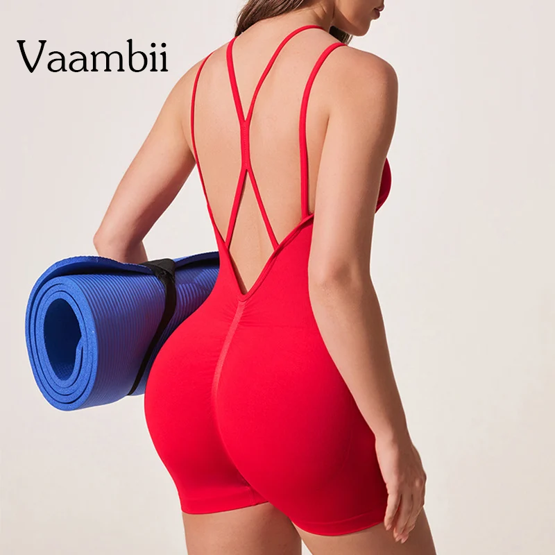 Sportswear Workout Sets Yoga Set 1PCS Gym Set Women Backless Jumpsuit Gym Suit Fitness Outfits Sports Running Women's Athletic