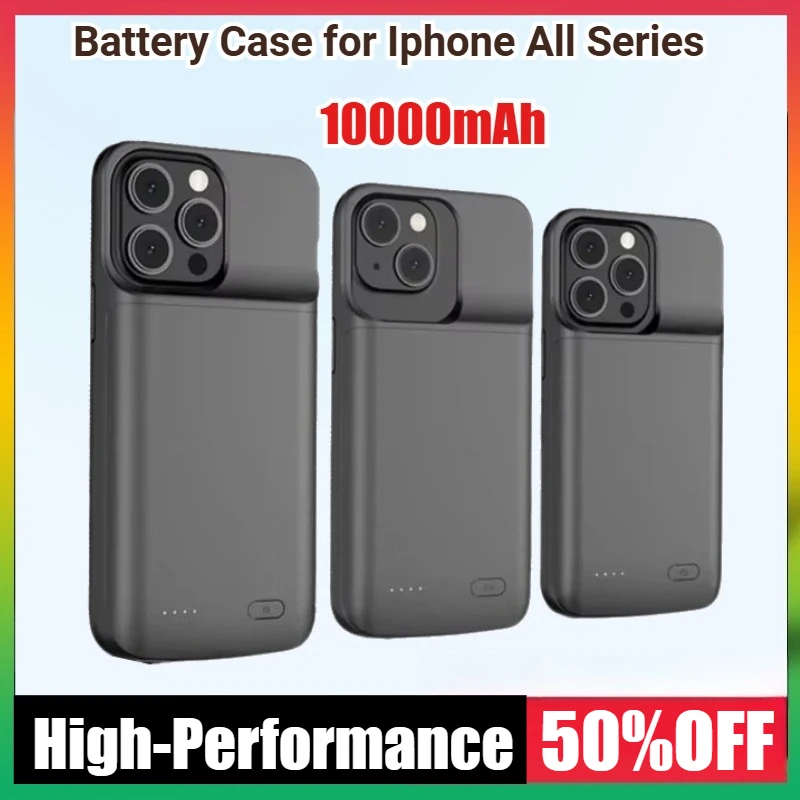 

Чехол-зарядное устройство емкостью 10000 мАч для Iphone 13 12 11 14 15 Plus 16 Pro Max Mini Power Bank для IPhone XS Max XR 7 8 Plus SE3 SE2