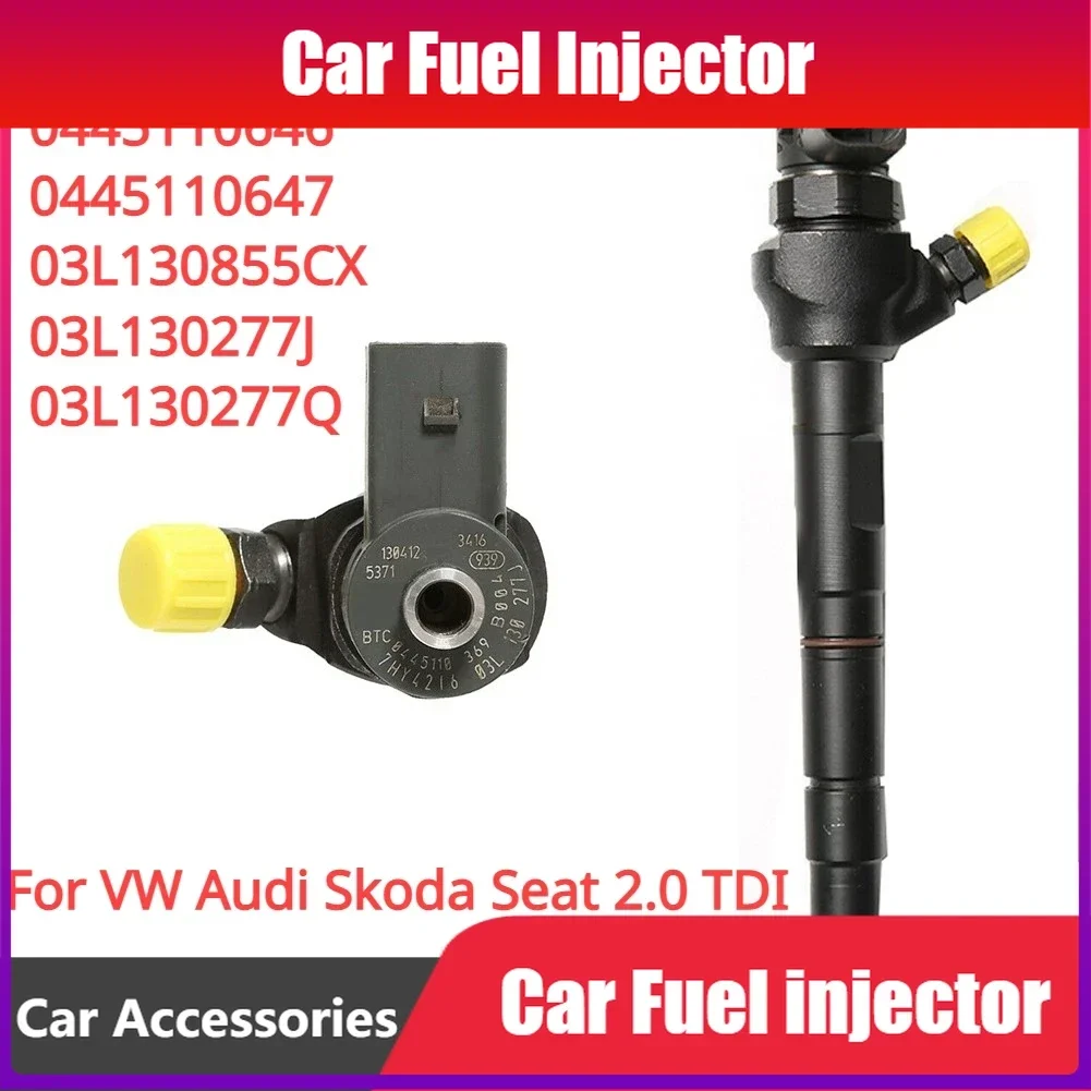 

High Quality 0445110369 0445110646 03L130277J 03L130277Q New Diesel Fuel Injector For VW Amarok Passat TOURAN Audi A4 A6 Q5 Sko