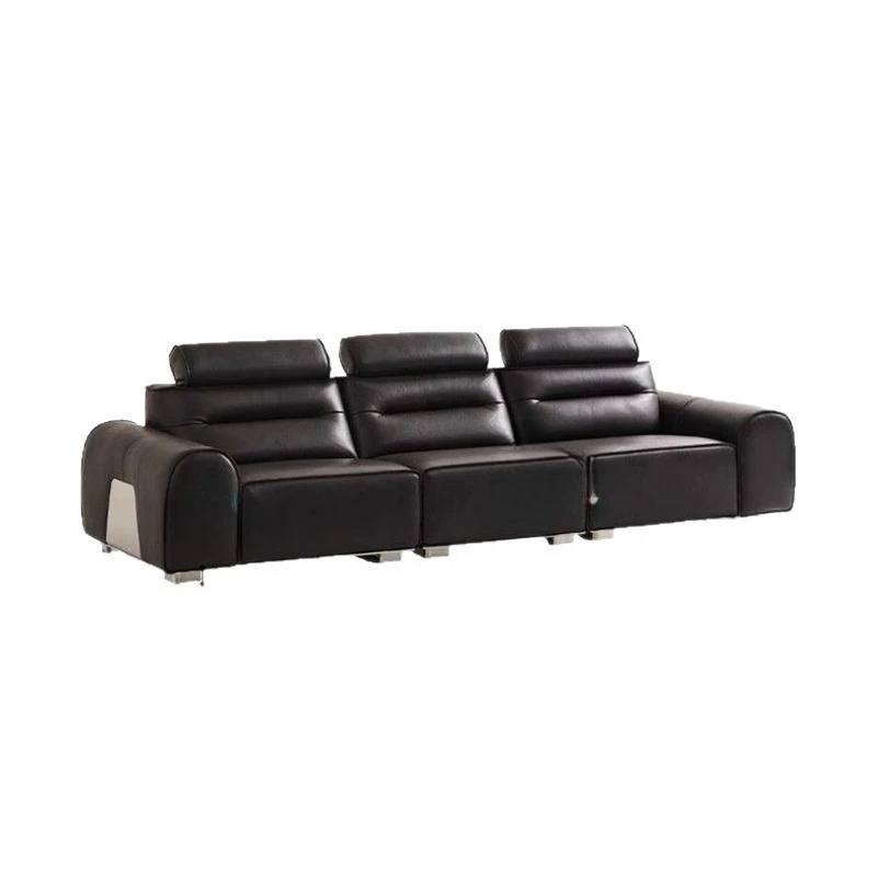 

Italian-style bull sofa, villa large flat floor, living room three-person furniture