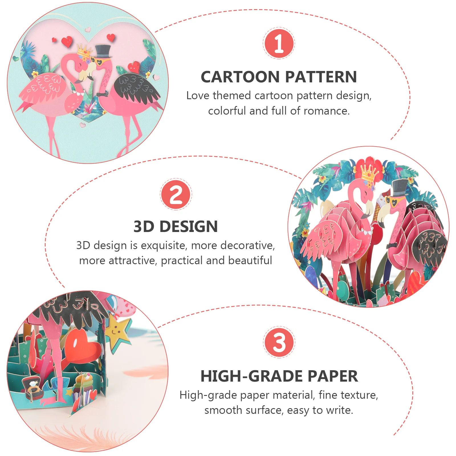 

1Set -Up Greeting Card Intricate Paper Design Anniversary Card for Husband Wife Wedding Celebration Gift