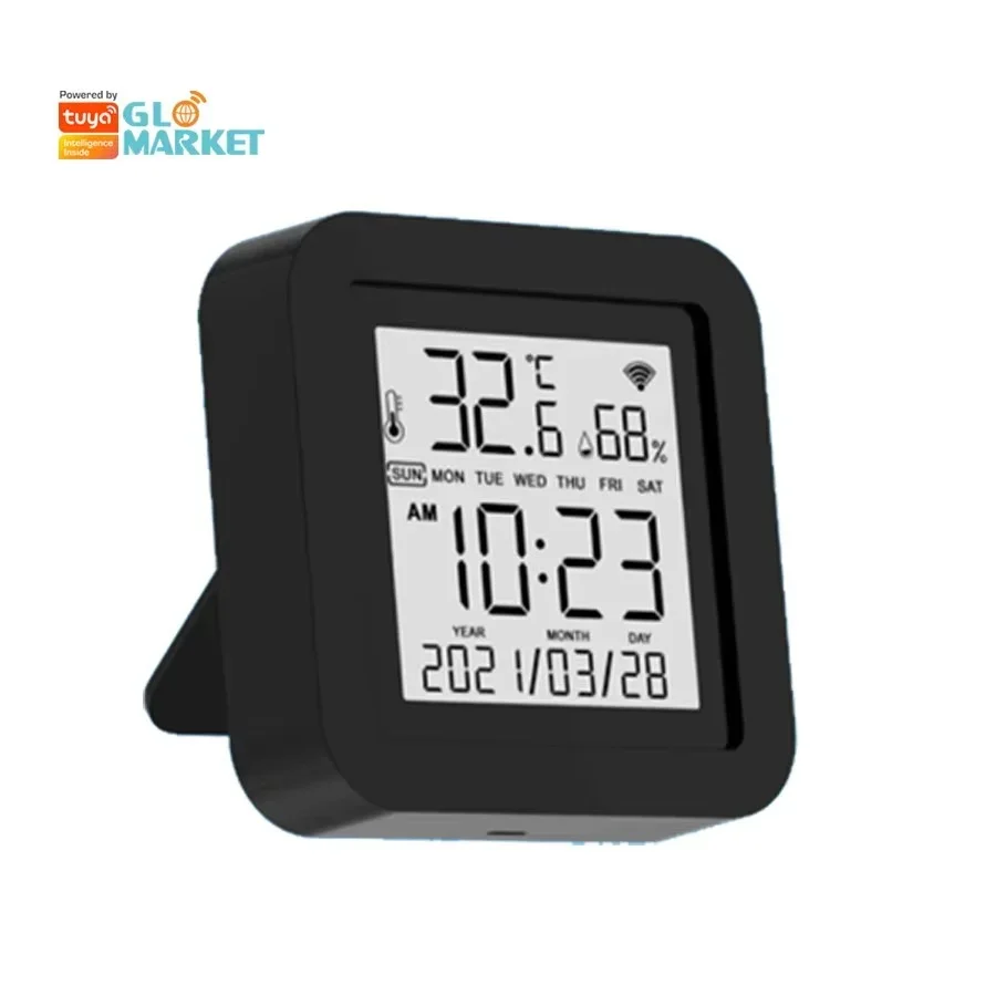 

Приложение Smartier Tuya Smart Ir Remote Wi-Fi Датчик температуры и влажности с ЖК-экраном Цифровой термометр Гигрометр