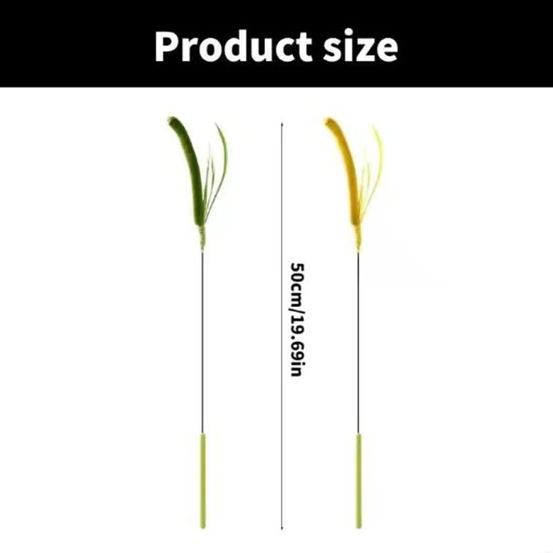New Cat Toys, Dog Tail Grass Teasing Cat Pole Feather Pole Wire Cat Toys, Feather Pole, Flexible Wire Durable Pet Supplies image 6