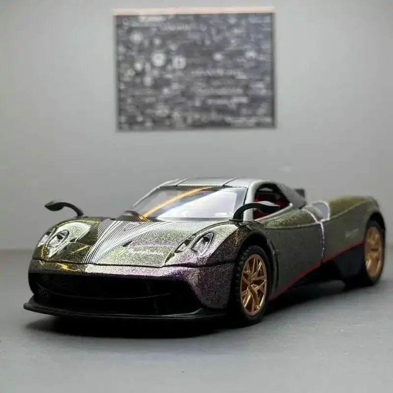 Huayra BC Supercar سبيكة العضلات سيارة نموذج 1:32 الصوت والضوء التراجع لعبة المقتنيات هدية عيد ميلاد