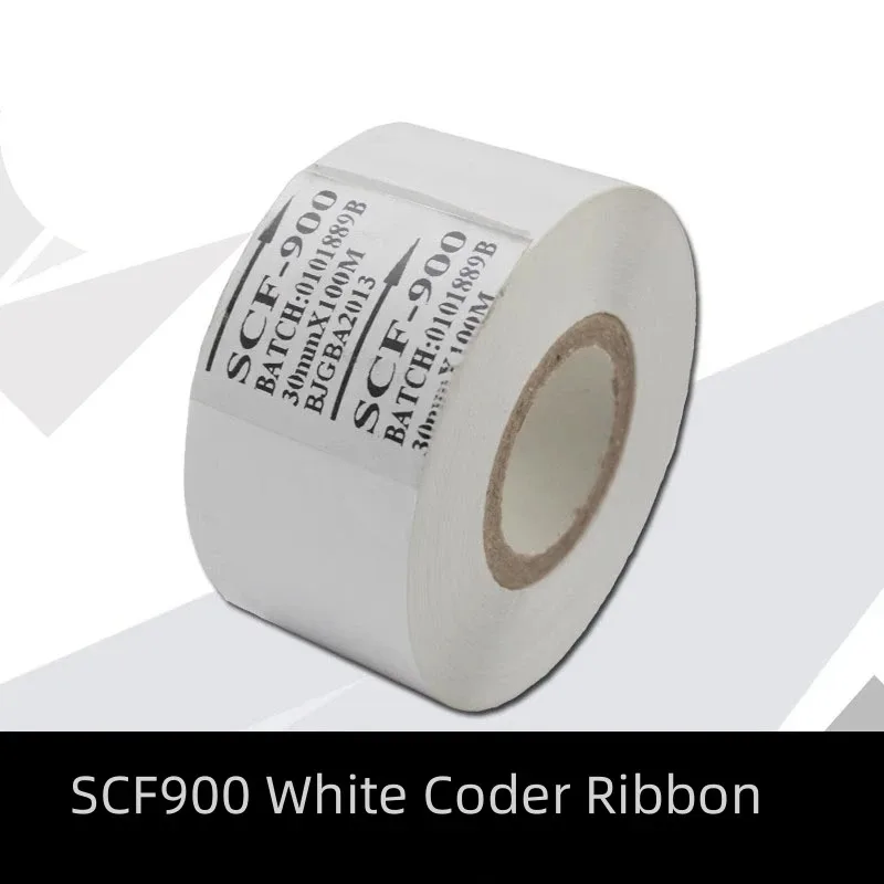 SCF-900 White Tape Thermal Printer Ink Heat Transfer Ribbon Circular