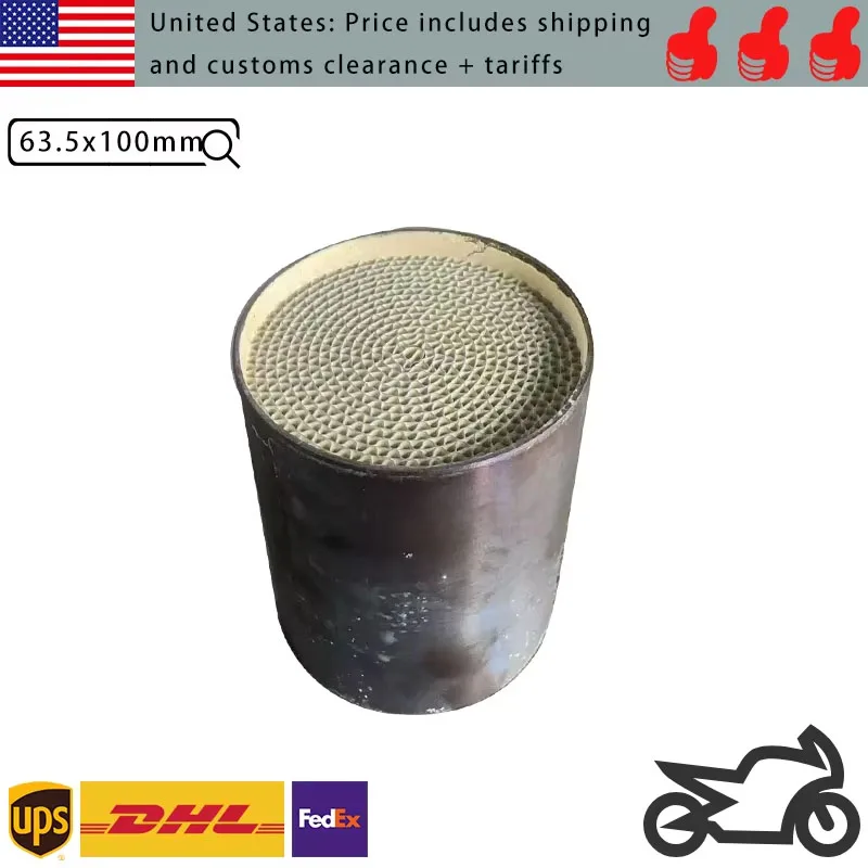 63,5x100mm Motorrad-Katalysator EURO3 4 5 6 Emissionsreduzierer 200cpsi Metallkern für Motorradmotoren – Detail 1