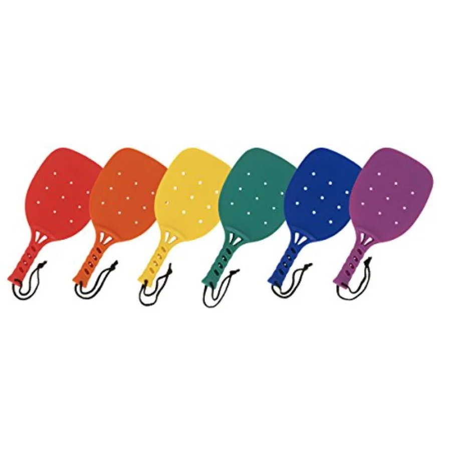 15-inch Plastic Paddleball Racket Set of 6 - Assorted Colors