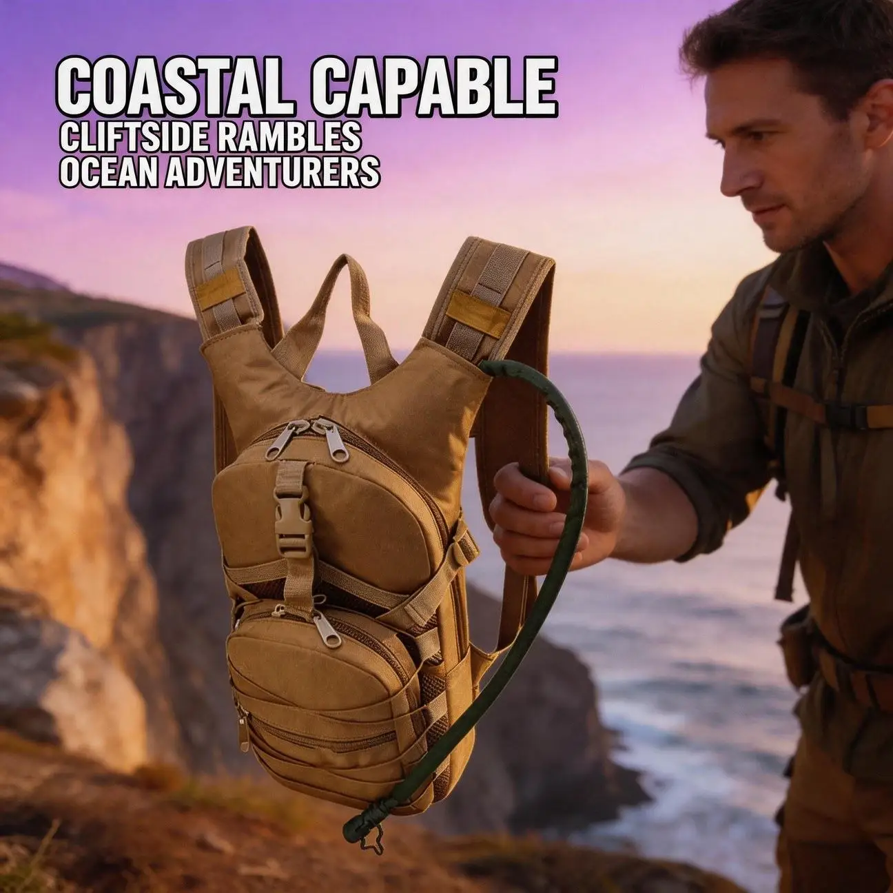 Upgrade Cycling Hiking Mountaineering Backpack Bag With Water Bladder Hose for Gym and Sport