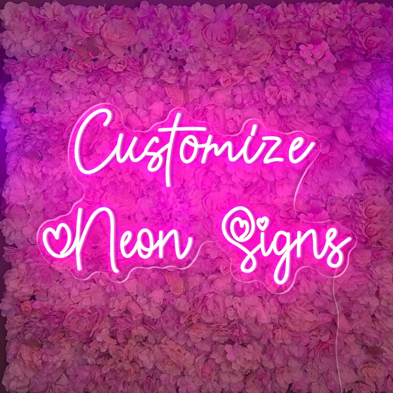 Custom Neon Led Sign Personalized Neon Sign For Wedding Happy Birthday Party Led Neon Sign Dropshipping