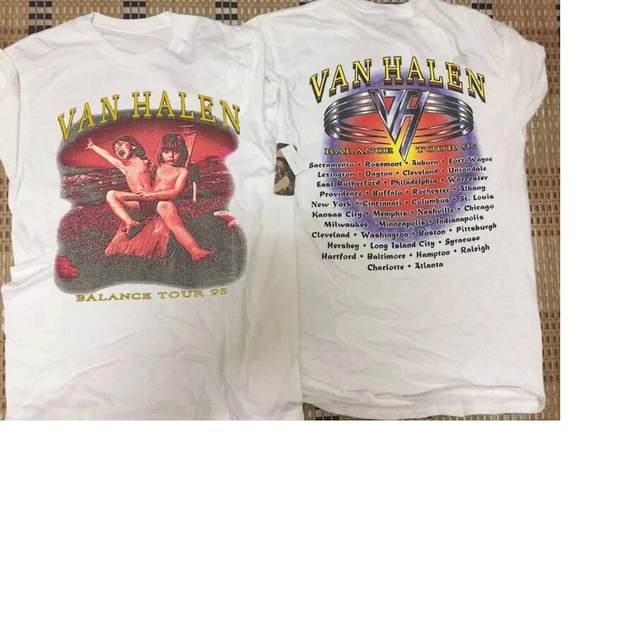 1995 Van Halen Balance Tour T-shirt, 90s Van Halen Band Balance Tour'95 Shirt Unisex Style Suitable for All Seasons