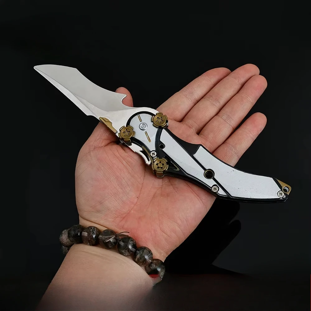 Periferiche di gioco Delta Force da 22 cm, stile pieghevole con coltello da misericordia, modello di arma in metallo, coltello da allenamento all'aperto, regali giocattolo spada per le mazze