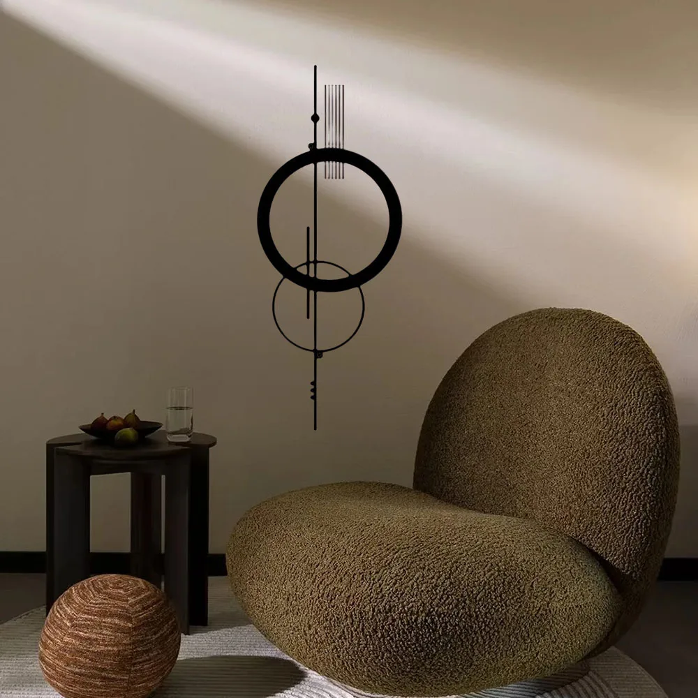 

Minimalist Wall Decor: Metal Geometric Hanging" Bring a touch of modernity to your home.