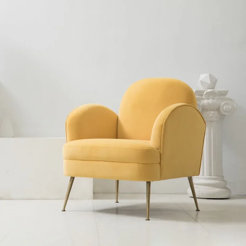 

Single Sofa Dining Chair Booster Modern Voven Upholstered Armchair Mid Century Lounge Chair Muebles Para Hogar Home Furniture