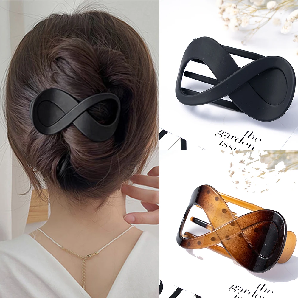 Pinza para el pelo grande para mujer, pinza para el pelo de plástico sin costuras, garra de pico de pato para mujeres y niñas, horquillas simples, herramientas de estilismo, accesorios para el cabello